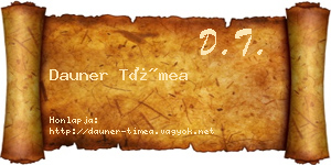 Dauner Tímea névjegykártya